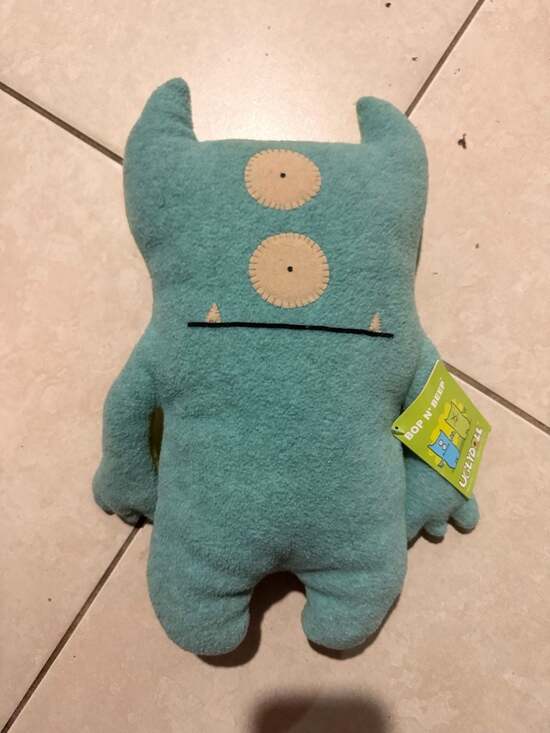 Vintage 2004 Uglydoll Bop N' Beep Two-Sided Green and Blue Monster Plush - Picture 3 of 5